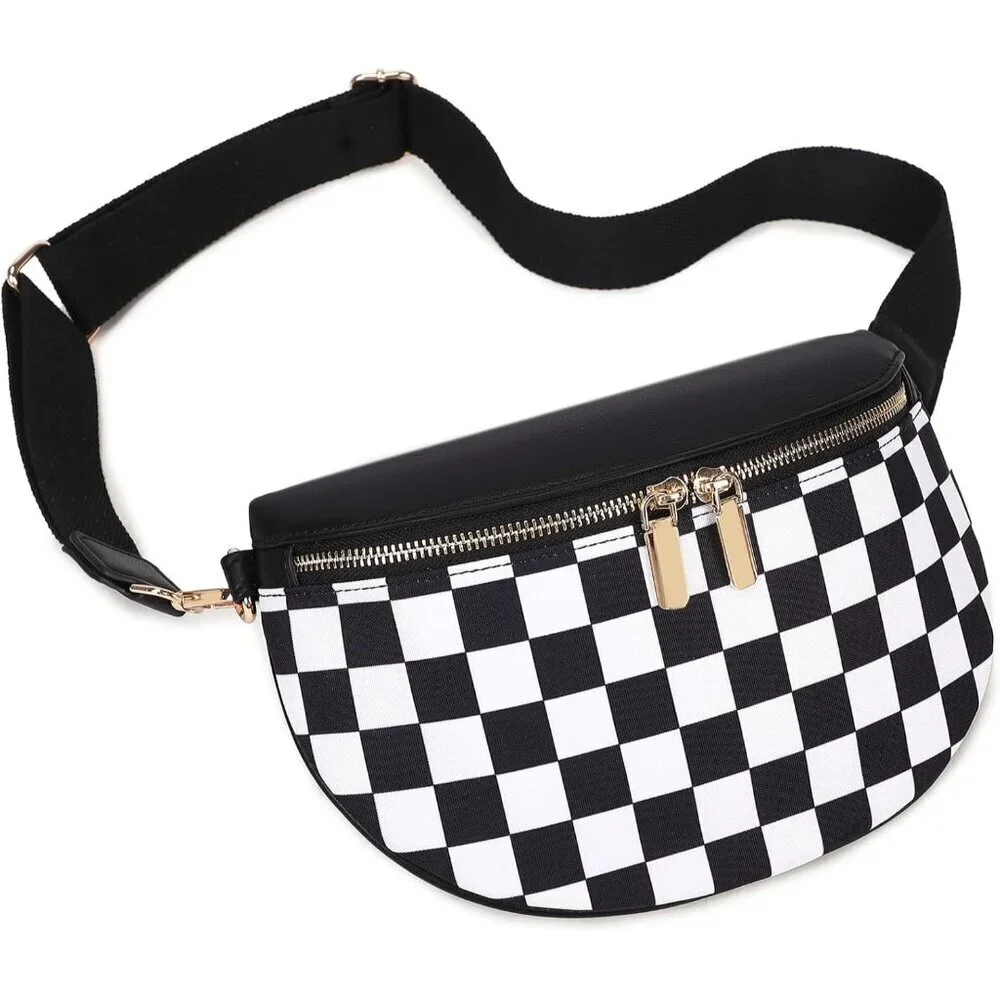 Small Leather Crossbody Bag Women Travel Purse Fanny Pack Belt Bag